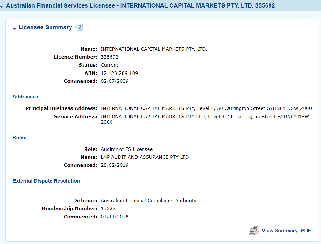 AFSL Current License