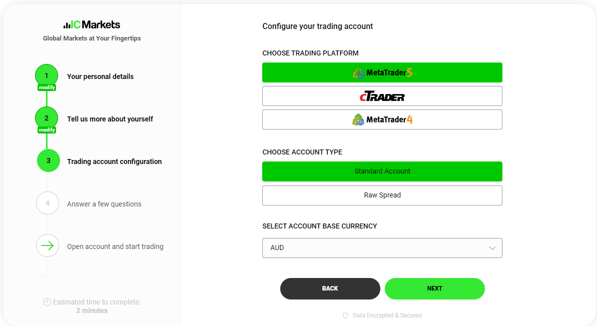 IC Markets account opening