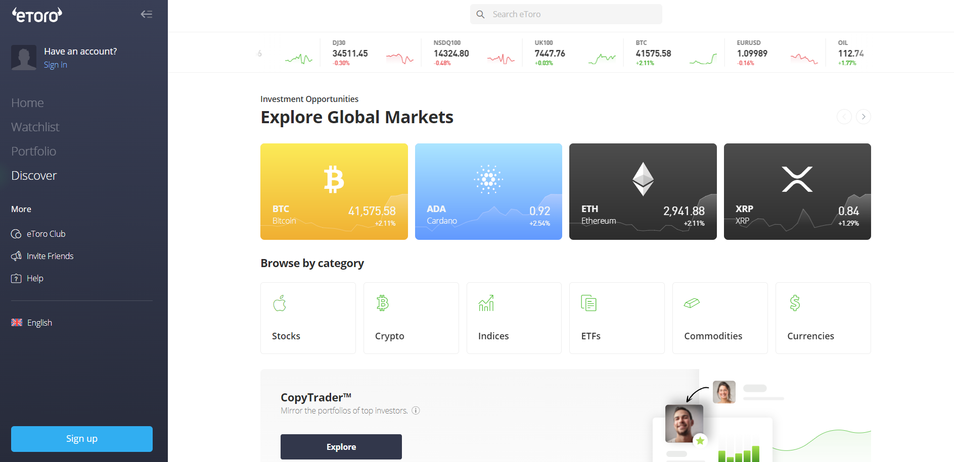 etoro trading platform