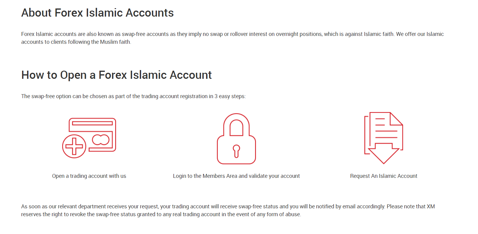 XM Islamic Account