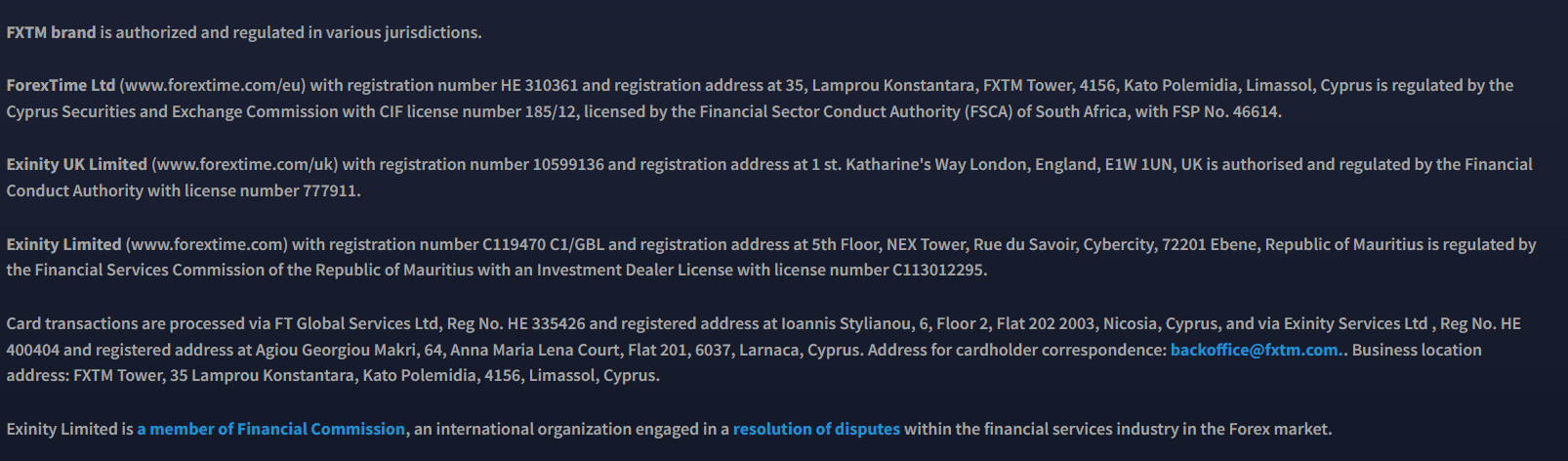 Forex Broker Regulations Example