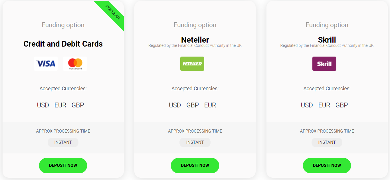 IC Markets deposit methods