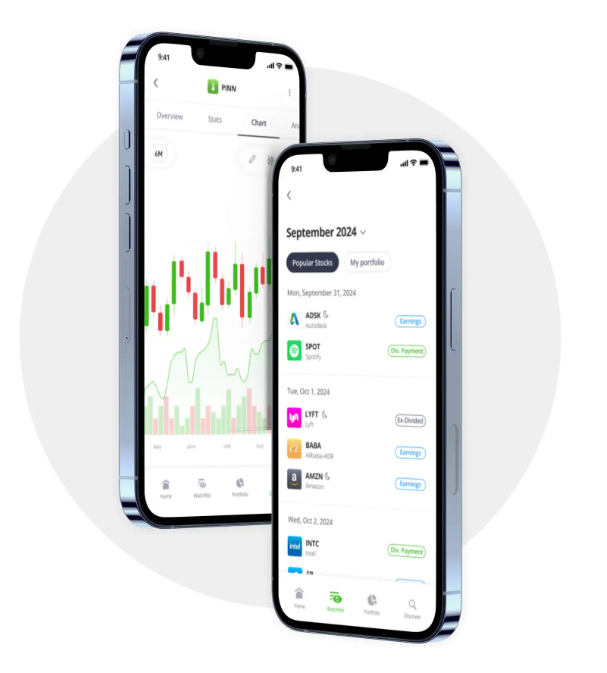 eToro mobile trading app