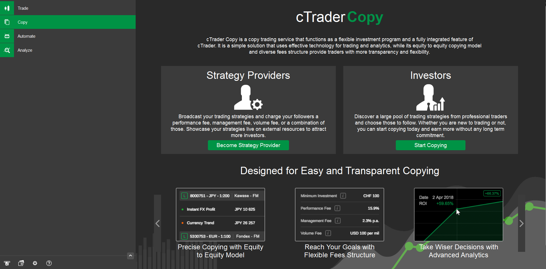 cTrader copy